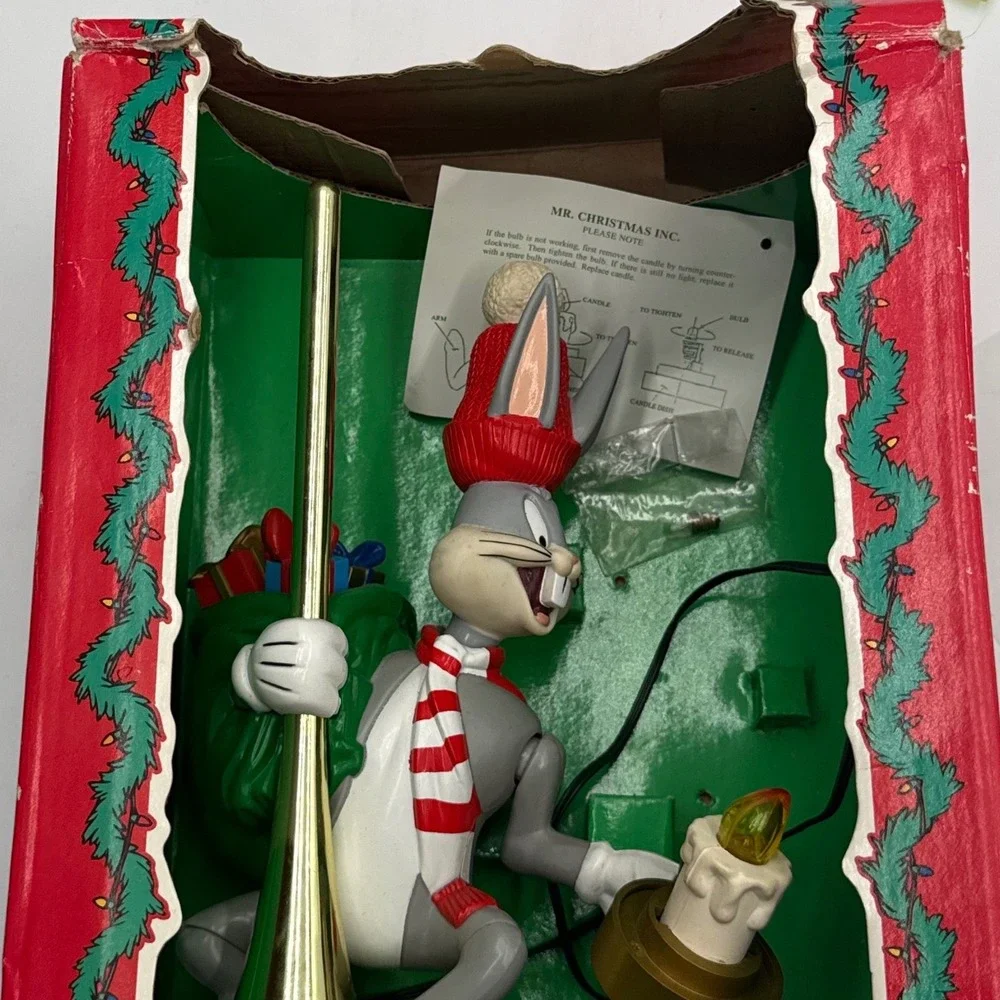 Bugs Bunny Mr Christmas 1995 Animated Lighted Tree Topper 49903 Tested